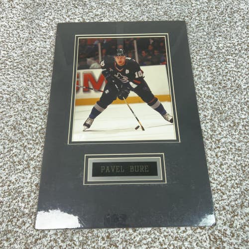 Vancouver Canucks Photo Matted NHL Hockey Pavel Bure Nameplate Black 17x11.5