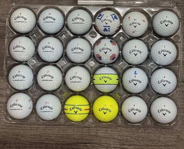 24 Callaway Chrome Soft Golf Balls - 5A MINT CONDITION ONLY