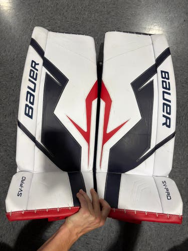 Small Senior 33+" Bauer SV-Pro Goalie Leg Pads (Used)