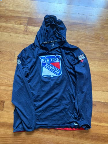 Alexis Lafreniere 13 New York Rangers Fanatics Authentic Pro Hoodie Player Used Large