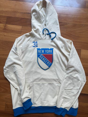 Igor Shesterkin 31 New York Rangers Fanatics Authentic Pro Hoodie Player Used XL Winter Classic