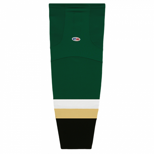 Athletic Knit HS2100-792 New Texas Dark Green Cut&Sew Mesh Ice Hockey Socks - Youth 21"