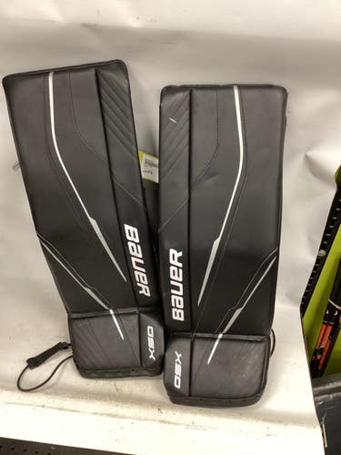 Used Bauer GSX Goalie Leg Pads Junior Black 28" 11851-S000051310