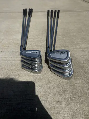 KZG Forged 2 Bladed Iron Set RH 9-PW | Steel Stiff Shaft | 37-40.5 Length
