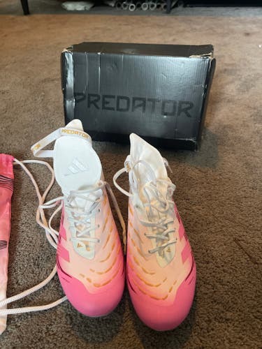 White Size M 8.5 (W 9.5) Adidas Predator Elite FG Molded Cleats Cleats (New)