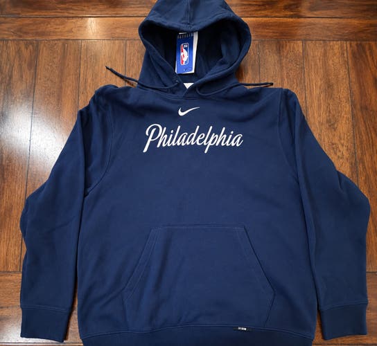 Philadelphia 76ers Nike Hoodie Adult XL Blue NWT