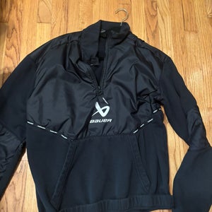 Bauer Ice Hockey Official Team 1/2 Zip Pullover Jacket Collared Men’s Size S NHL