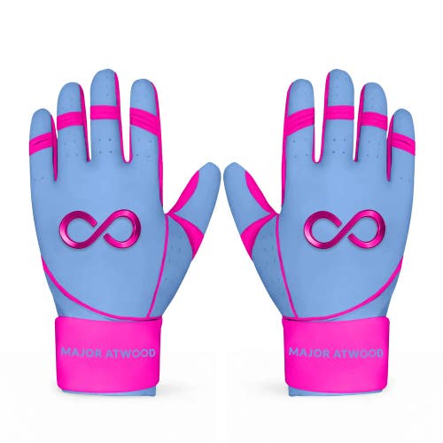 Major Atwood Long Cuff Batting Gloves - Cotton Candy (NEW) ** Size Med and Sm**