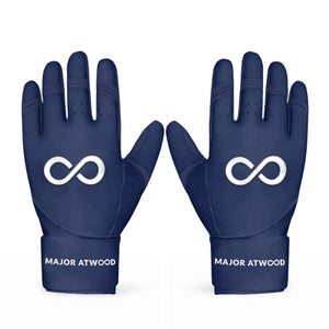 Major Atwood Long Cuff Batting Gloves - Navy (NEW) ** Size Med and Sm**