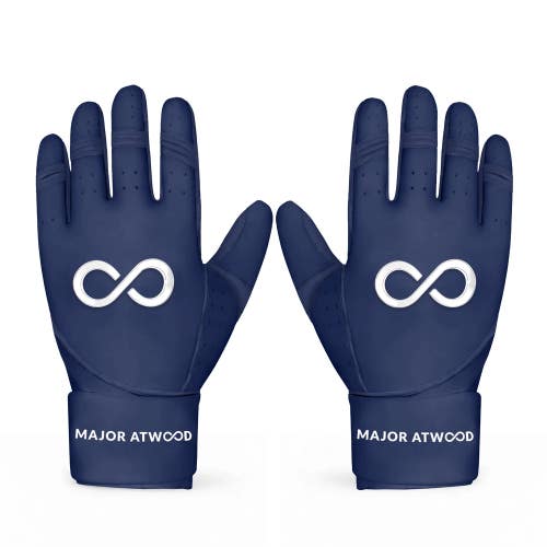 Major Atwood Long Cuff Batting Gloves - Navy (NEW) ** Size Med and Sm**