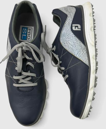 FootJoy Pro SL Size 8 1/2 Navy Spikeless Golf Shoes