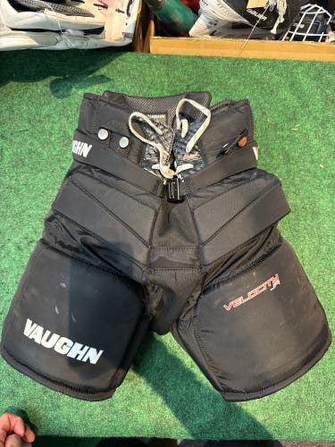 Black Vaughn Velocity Jr Hockey Goalie Pants (Used) | Junior M/L