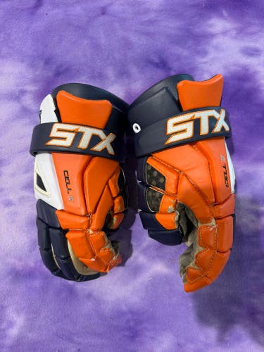 Blue XL STX Cell IV Lacrosse Gloves (Used)