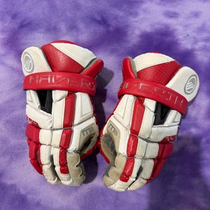 Red 12" Maverik M6 Lacrosse Gloves (Used)