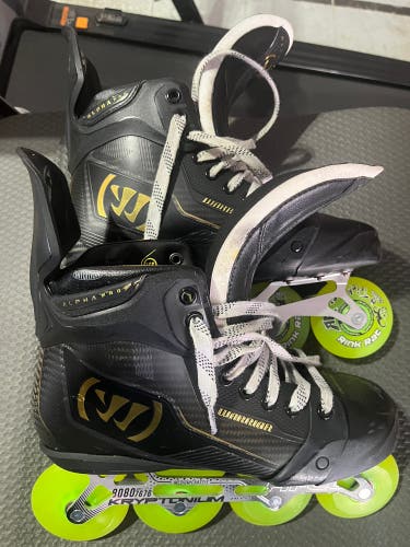 2025 Warrior Alpha Pro Hockey Skates Regular Width 9 (Used) Converted to roller