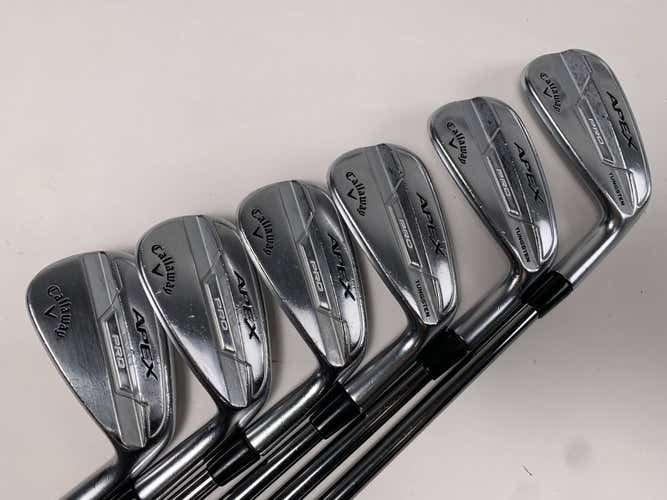 Callaway Apex Pro 21 Iron Set 5-PW Catalyst 6.0 100g Stiff Graphite RH +1/2"