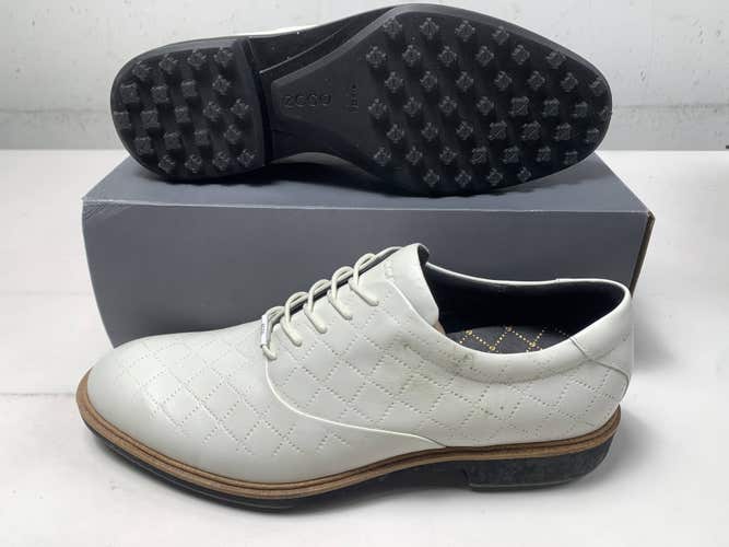 ECCO M Golf Classic Hybrid WP Golf Shoes White Men's SZ 12-12.5 (EU 46) NIB