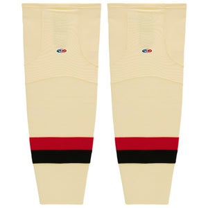 Athletic Knit HS2100-734 2014 Ottawa Heritage Classic Sand Cut&Sew Mesh Ice Hockey Socks - Youth 21"