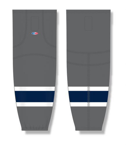 Athletic Knit HS2100-757 2021 Winnipeg Retro Reverse Charcoal Cut&Sew Mesh Hockey Socks - Youth 21"