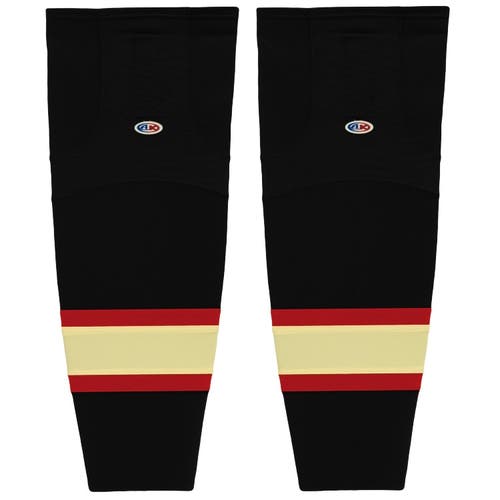 Athletic Knit HS2100-715 Chicago Winter Classic Black Cut&Sew Mesh Hockey Socks - Senior XL Wide 30"