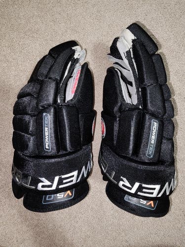 POWERTEK V5.0 Flex Power Hockey Gloves Gants Black Size 15" Nice