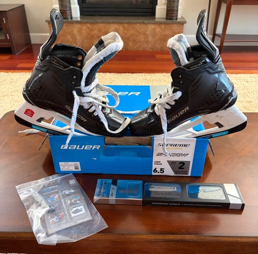 Black 2026 Bauer Supreme Shadow Hockey Skates 6.5 (Used)