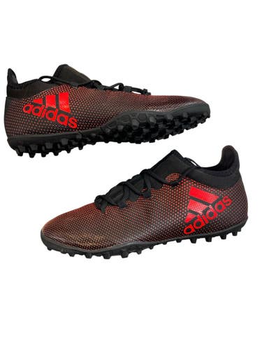 Used Adidas Soccer Indoor Shoes Black And Red Senior 7.5 11873-C000244704