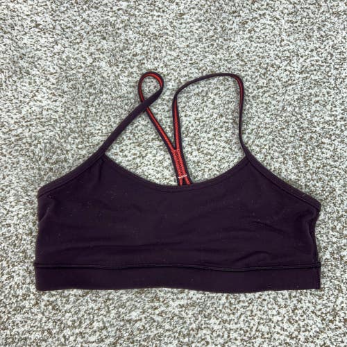 Lululemon Sports Bra Womens 10 Purple Flow Y Racerback Yoga Gym Workout Athletic