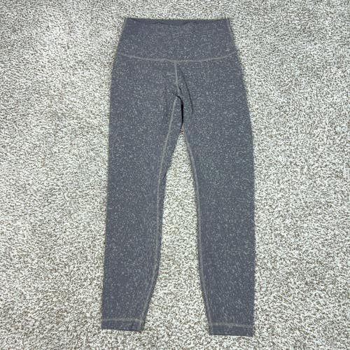 Lululemon Pants Womens 6 Gray Wunder Under High Rise Ankle Leggings Yoga Workout