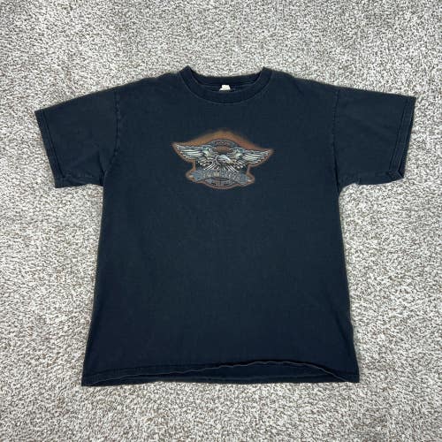 Sturgis Shirt Mens Large Black 2009 Eagle Biker Motorcycle Black Hills Rally Tee