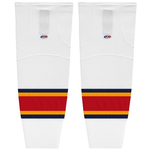 Athletic Knit HS2100-663 2013 Florida White Cut&Sew Mesh Ice Hockey Socks - Intermediate 25"
