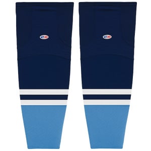 Athletic Knit HS2100-665 2010 Florida 3rd Navy Cut&Sew Mesh Ice Hockey Socks - Youth 21"