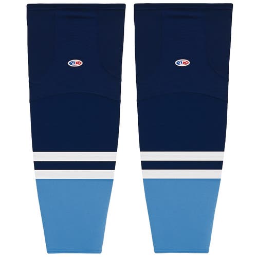 Athletic Knit HS2100-665 2010 Florida 3rd Navy Cut&Sew Mesh Ice Hockey Socks - Intermediate 25"