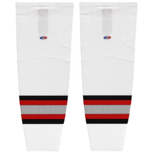 Athletic Knit HS2100-611 Buffalo White Cut&Sew Mesh Ice Hockey Socks - Intermediate 25"