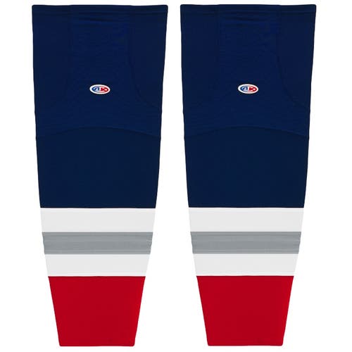 Athletic Knit HS2100-612 New York Rangers 3rd Navy Cut&Sew Mesh Ice Hockey Socks - Youth 21"