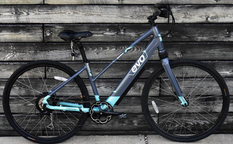 EVO BUSHWICK EV BIKE SIZE M, 17", 9 SPEED, ALUMINUM, 350W, 20MPH CLASS 2