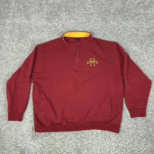 Iowa State Cyclones Sweatshirt Mens 2XL NCAA Basketball Quarter Zip Colosseum