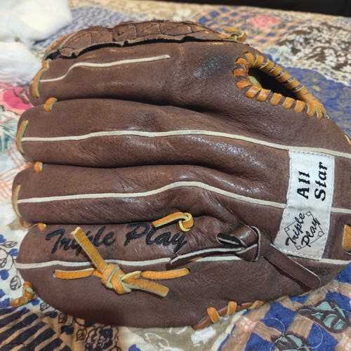 Tripple Play All Star Infield/Outfield Baseball Glove 12" Great Feeling, Game Ready Glove. Leather