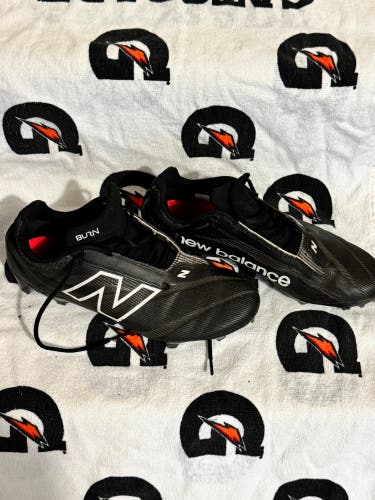 Black Men's Size M 9.0 (W 10.0) Adult New Balance Burn X4 Low Top Lacrosse Cleat (Used)