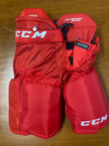 Red Junior Large CCM JetSpeed FT485 Hockey Pants (Used)