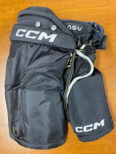 Black Junior Medium CCM Tacks AS-V Hockey Pants (Used)