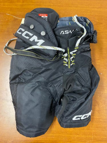 Black Junior Small CCM Tacks AS-V Hockey Pants (Used)