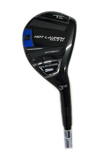 2026 Tour Edge Hot Launch Max D Offset 19* 3 Hybrid Graphite Aldila Ascent 55