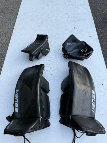 Bauer Mach 32” pads, glove and blocker