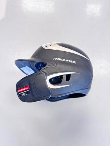 Used Rawlings R16 REV JAW Batting Helmet No Mask Navy Blue One Size 11860-S000314806