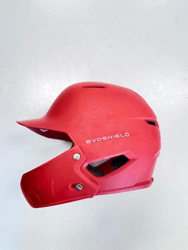 Used Evoshield BATTING HELMET SM JAW GUARD Batting Helmet No Mask Red SM 11860-S000314801