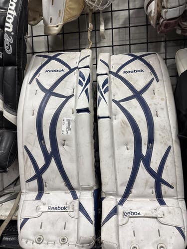 Used Reebok Goalie Leg Pads Senior White 31" 11337-S000495657