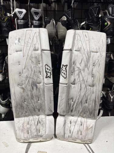 Used Brians NETZERO Goalie Leg Pads Senior White 29" 11337-S000495658