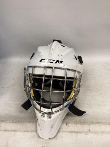 Used CCM AXIS Junior Goalie Helmet/Mask White MD 11851-S000051336