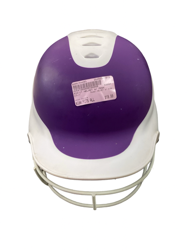 Used RIP-IT HELMET W/ MASK Batting Helmet w/Mask Purple Fits all 11613-S000189083